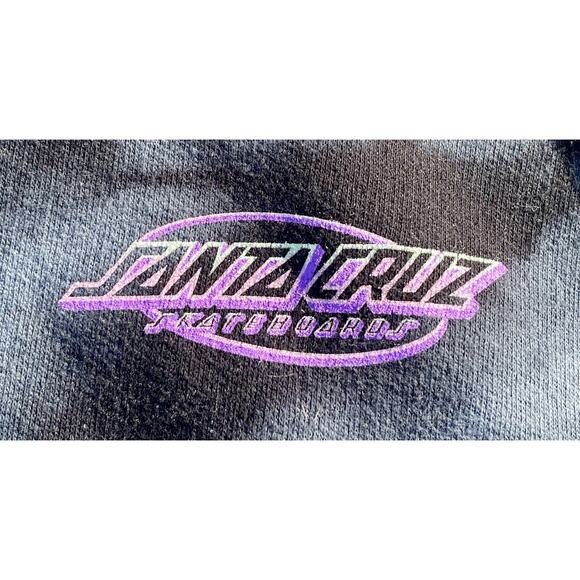 Santa Cruz Skateboard Synthwave Pullover Hoodie Men’s Black Tie Dye S Pre-Owned - Picture 3 of 7